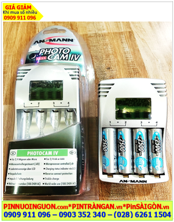 Ansman Photocam IV; Bộ sạc pin Photocam IV kèm 4 pin sạc Ansman Mignon AA2500mAh 1.2v